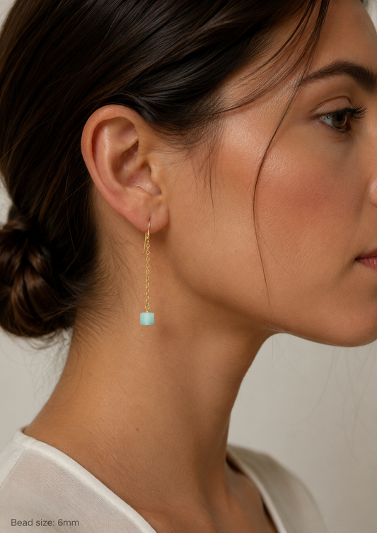 Pendientes Cubo Verde Menta