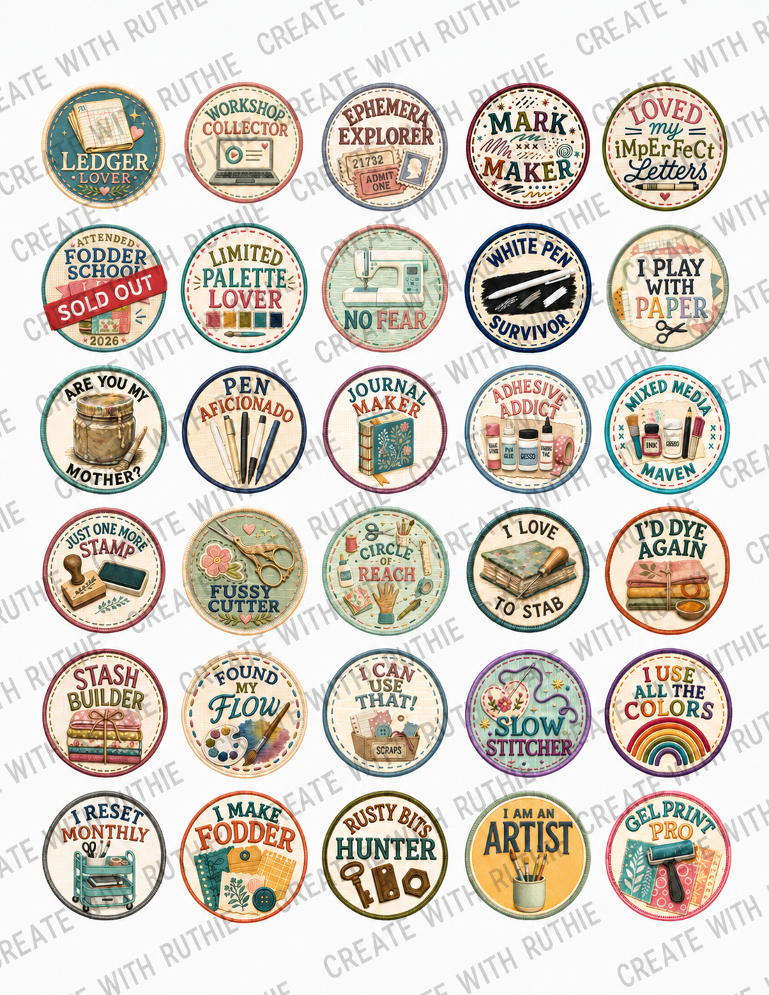 Crafty Badges — Pin-Back Buttons