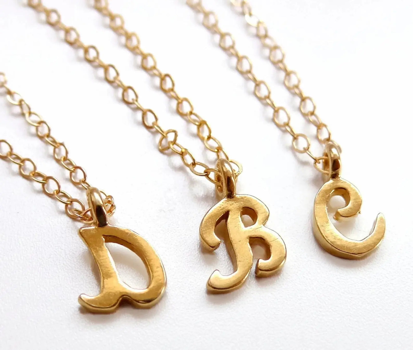 Delicate Gold Personalized Script Initial Necklace – Custom Letter Charm Necklace as Seen on Fuller House LoveYourBling