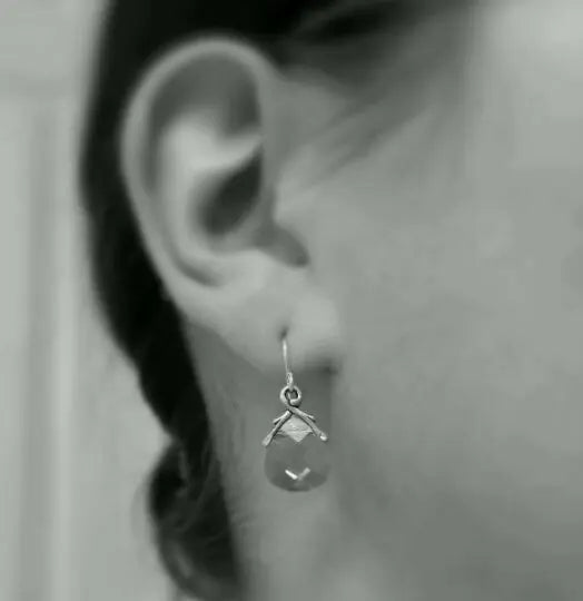 Crystal metallic flat briolette earrings your choice of color LoveYourBling