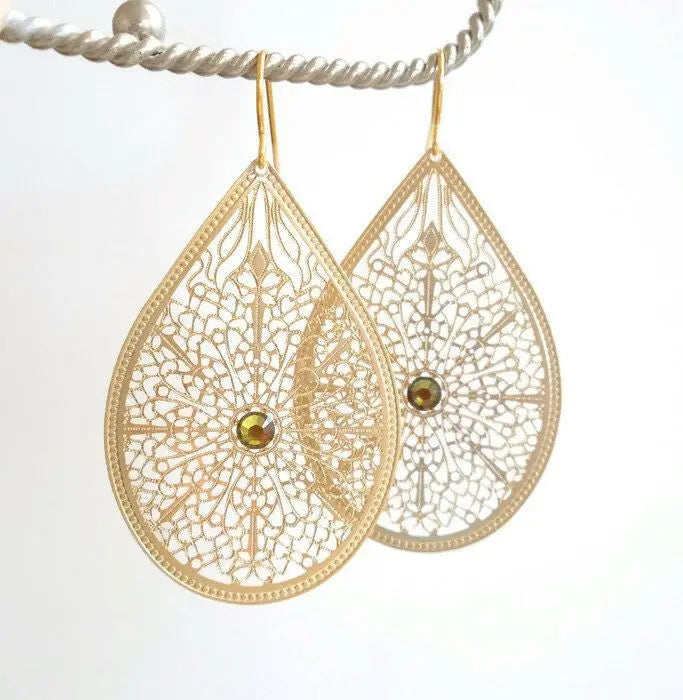 Filigree teardrop earrings boho earrings LoveYourBling