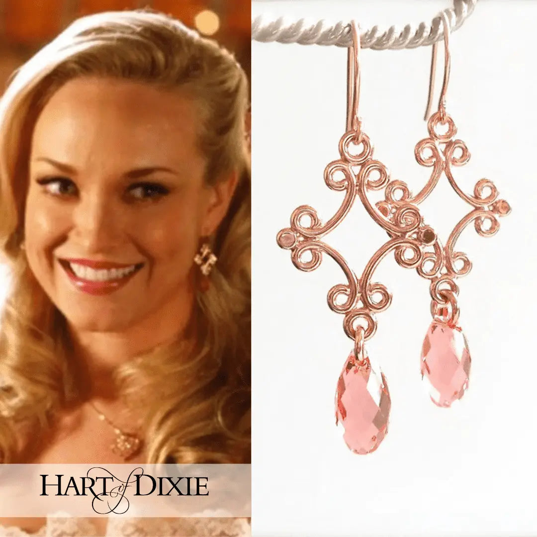 Ornate rose gold earrings LoveYourBling