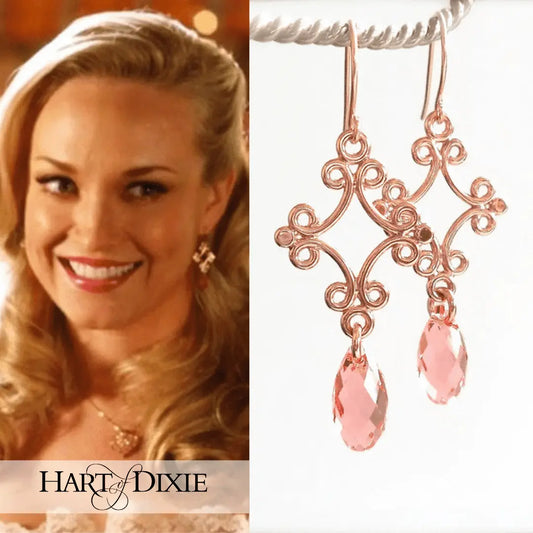 Ornate rose gold earrings LoveYourBling