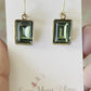 Erinite green crystal Earrings