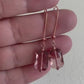 Blush pink crystal earrings