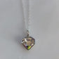 Crystal bling necklace with rainbow coating