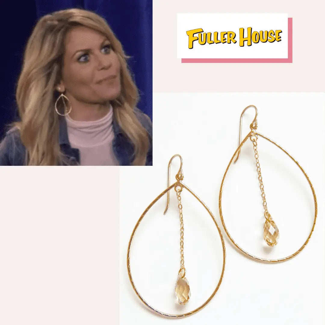 Teardrop hoop earrings with teardrop crystals LoveYourBling