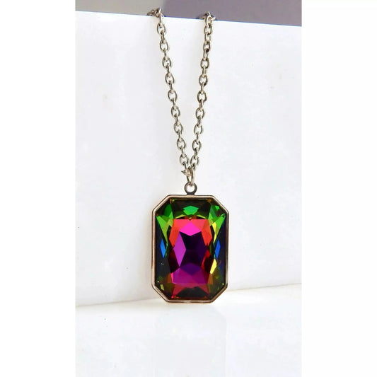 Large Rainbow Crystal Pendant LoveYourBling