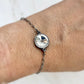 Clear crystal rivoli bracelet on gunmetal