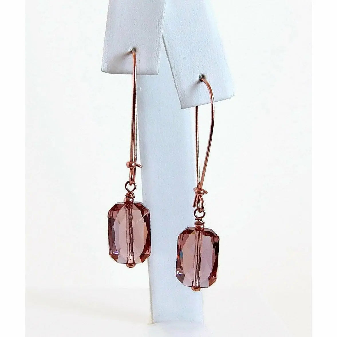 Blush pink crystal earrings LoveYourBling