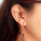 Blush pink crystal earrings