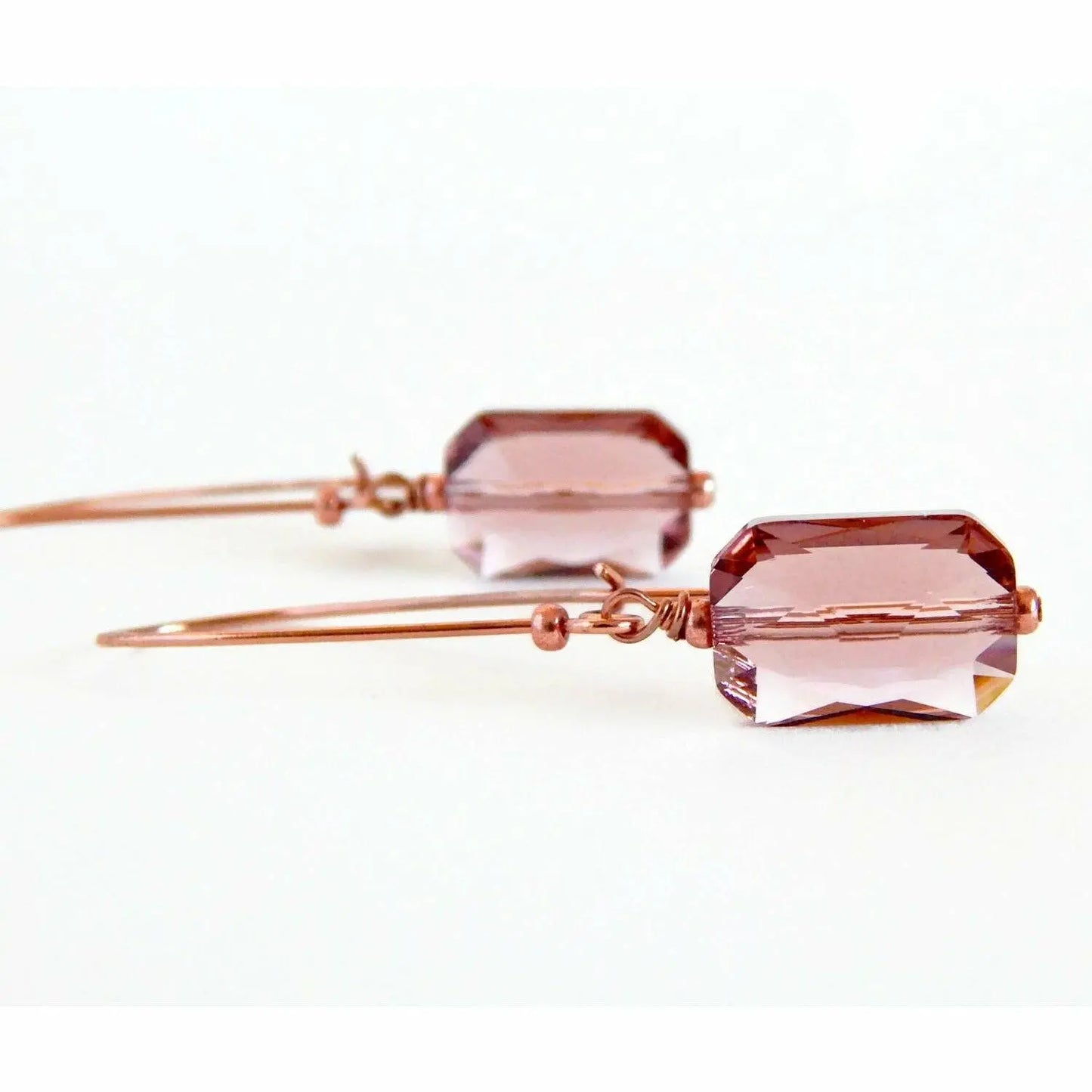 Blush pink crystal earrings LoveYourBling