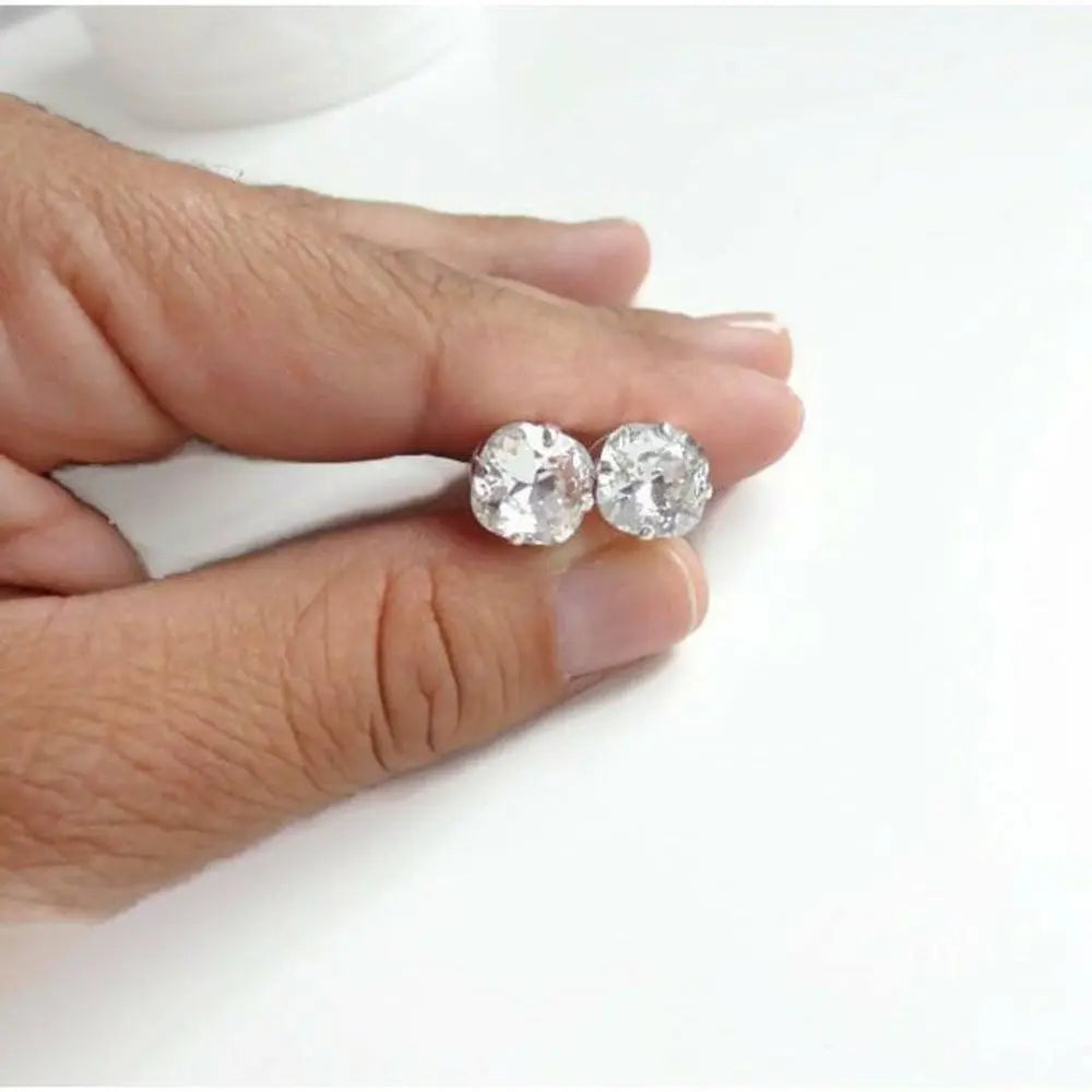 Clear crystal stud earrings 10mm LoveYourBling