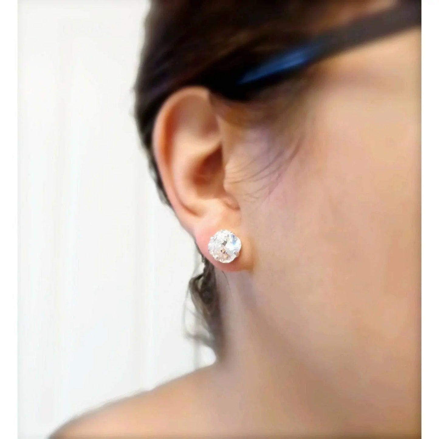 Clear crystal stud earrings 10mm LoveYourBling