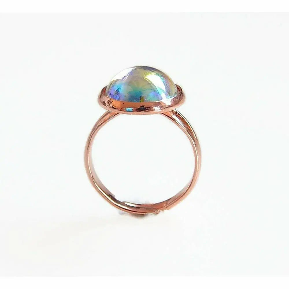 Crystal bubble ring on rose gold LoveYourBling