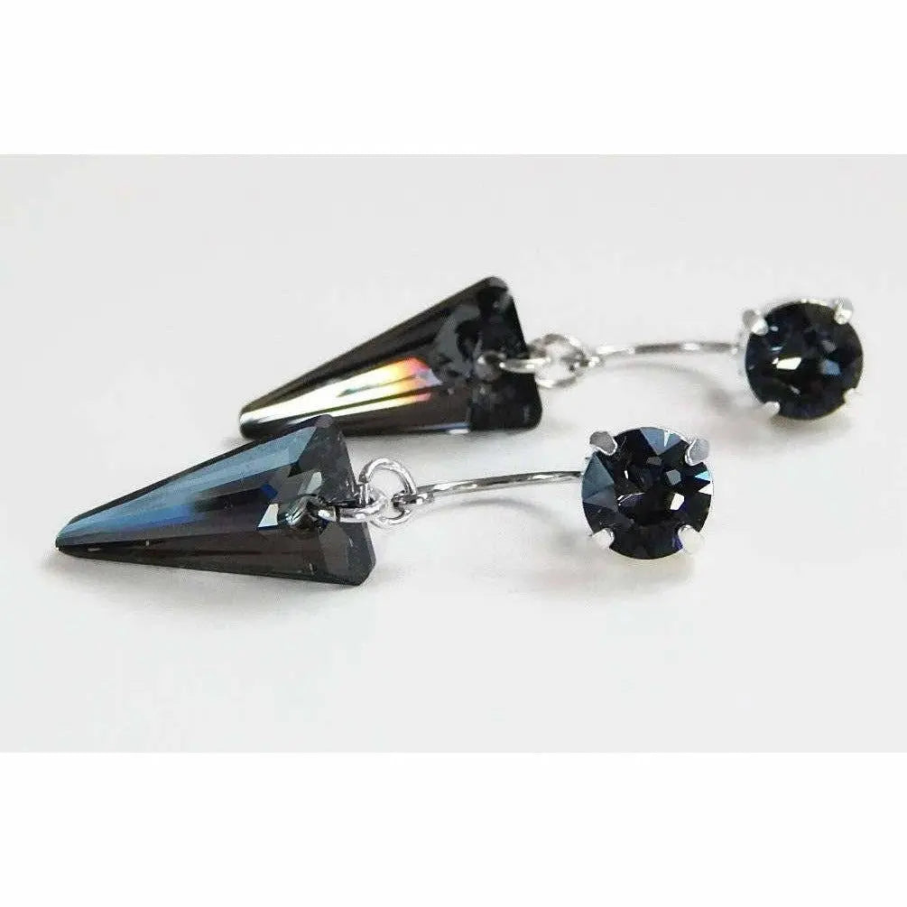 Black diamond crystal ear jacket earrings - as seen on Pretty Little Liars LoveYourBling