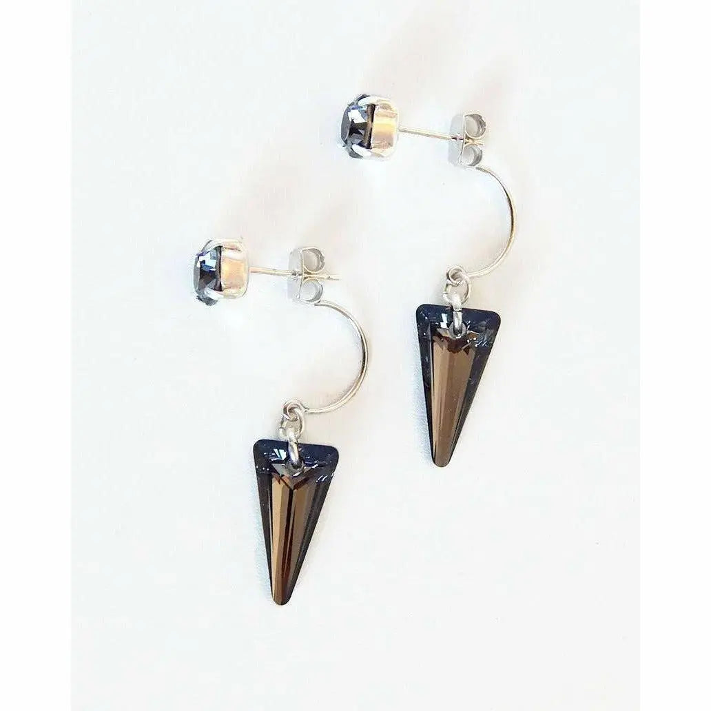 Black diamond crystal ear jacket earrings - as seen on Pretty Little Liars LoveYourBling