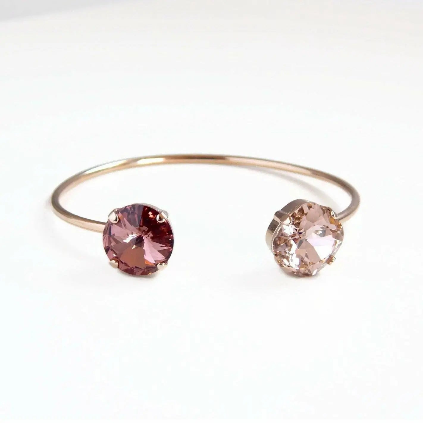 Blush and rose gold open cuff bracelet LoveYourBling