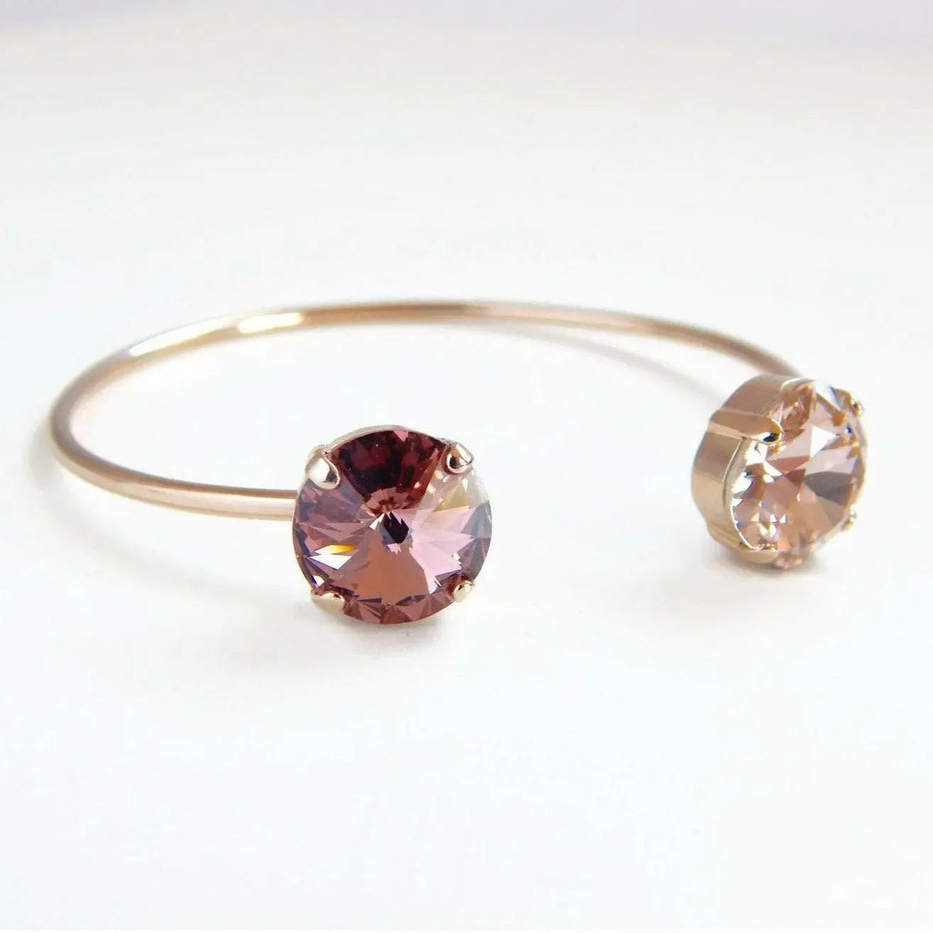 Blush and rose gold open cuff bracelet LoveYourBling