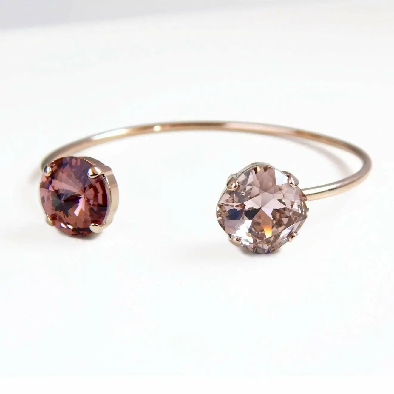 Blush and rose gold open cuff bracelet LoveYourBling