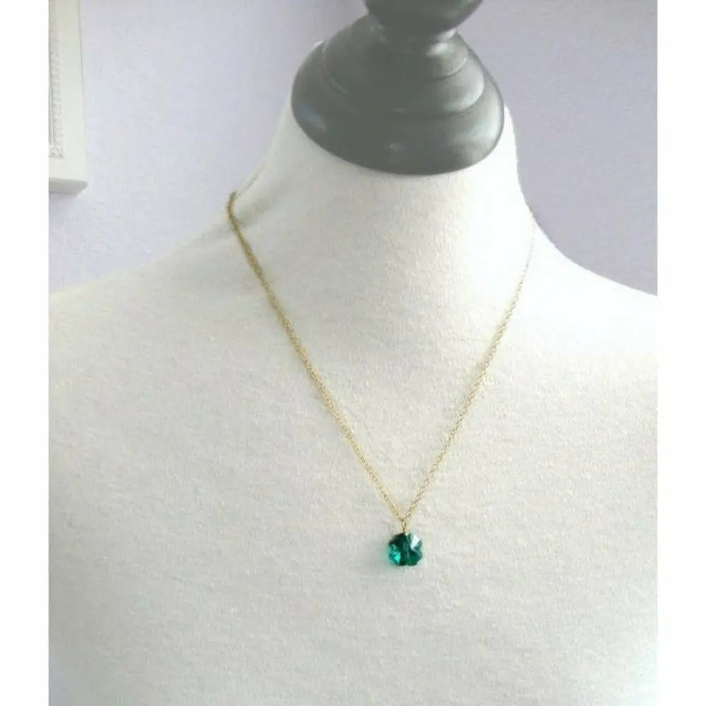 Crystal four leaf clover necklace LoveYourBling