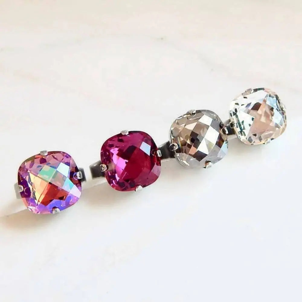 Large crystal cocktail ring LoveYourBling