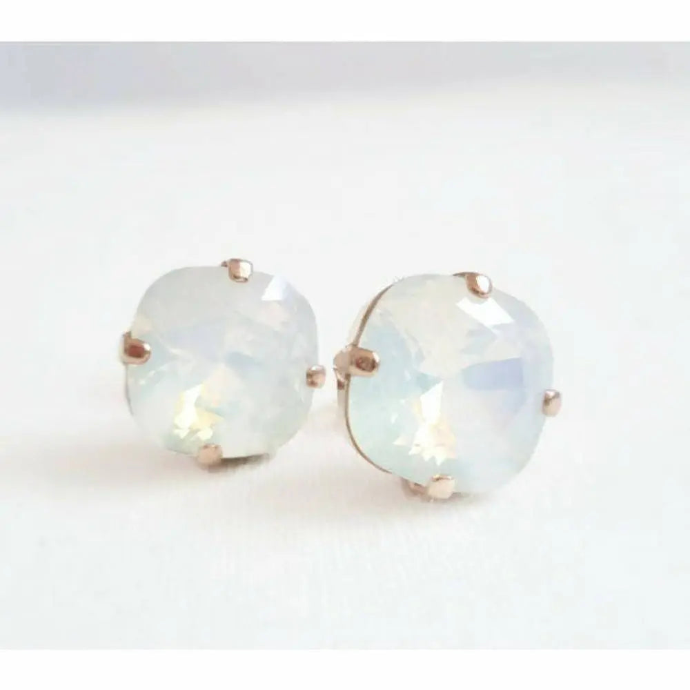 White opal and rose gold earrings LoveYourBling