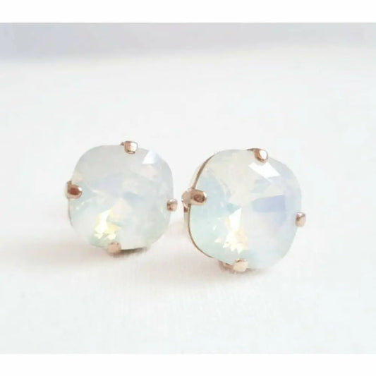 White opal and rose gold earrings LoveYourBling