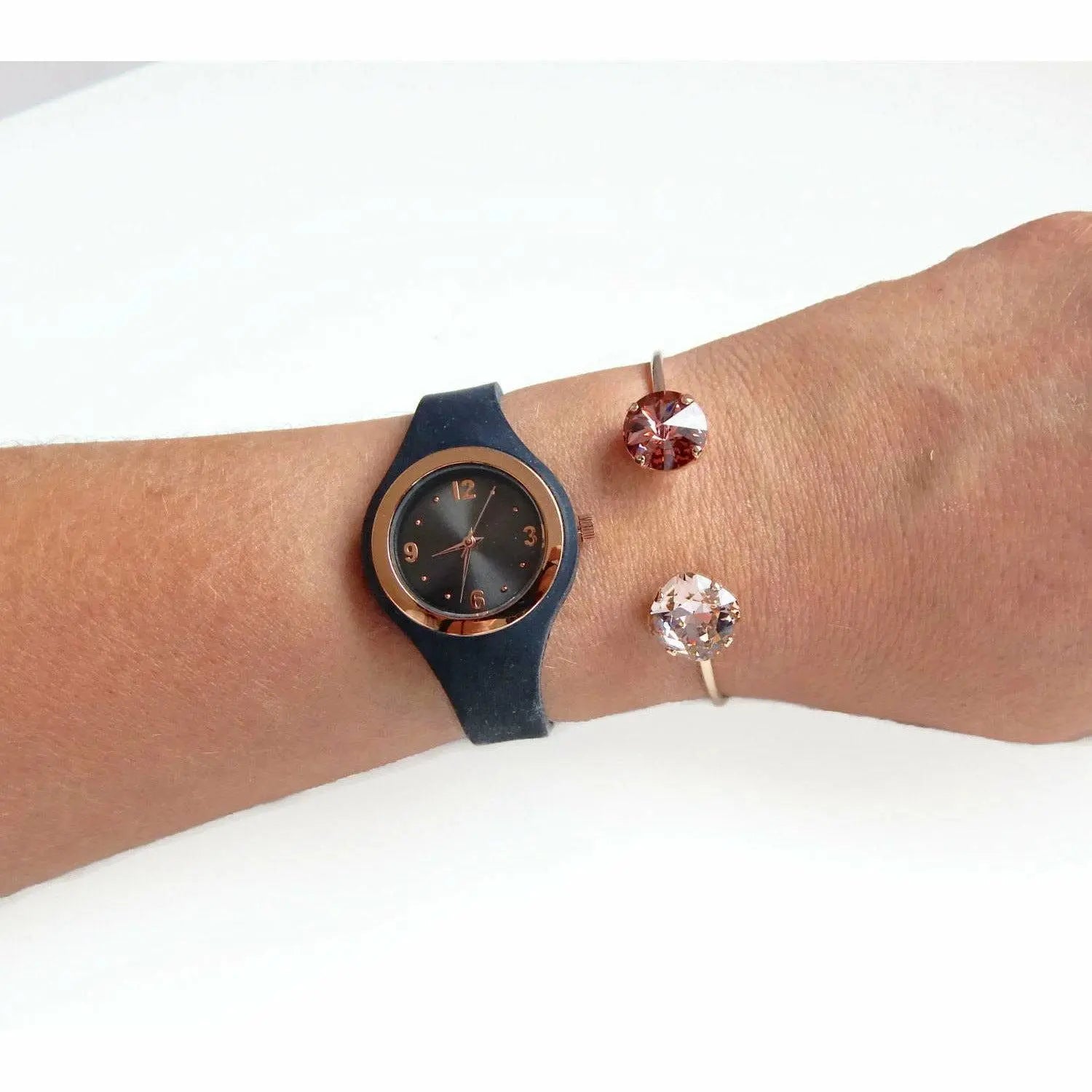 Blush and rose gold open cuff bracelet LoveYourBling