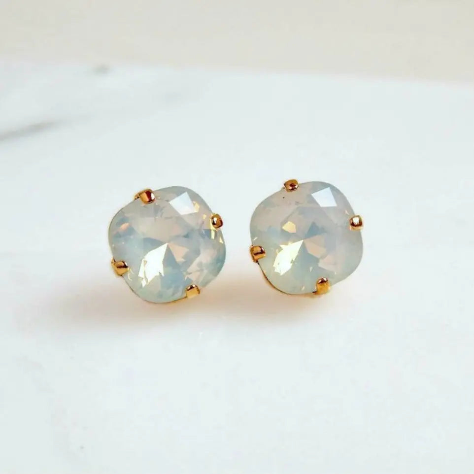 White opal and rose gold earrings LoveYourBling
