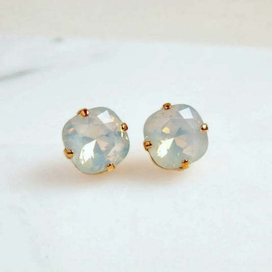 White opal and rose gold earrings LoveYourBling