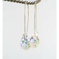 Long iridescent crystal teardrop earrings