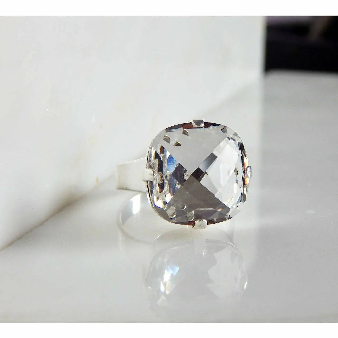 Large crystal cocktail ring LoveYourBling