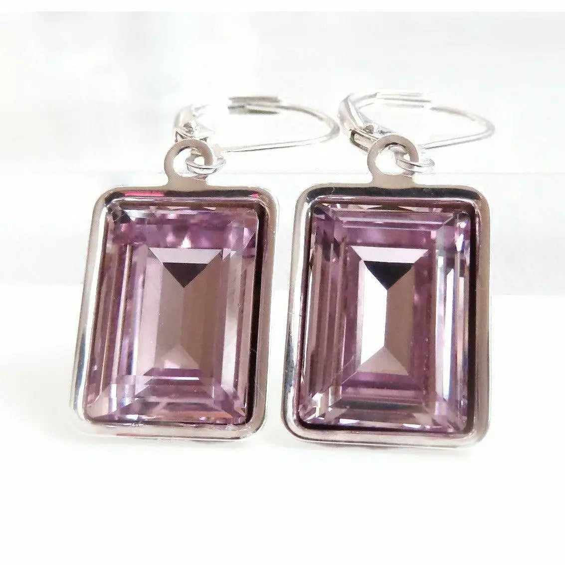 Light amethyst crystal earrings LoveYourBling