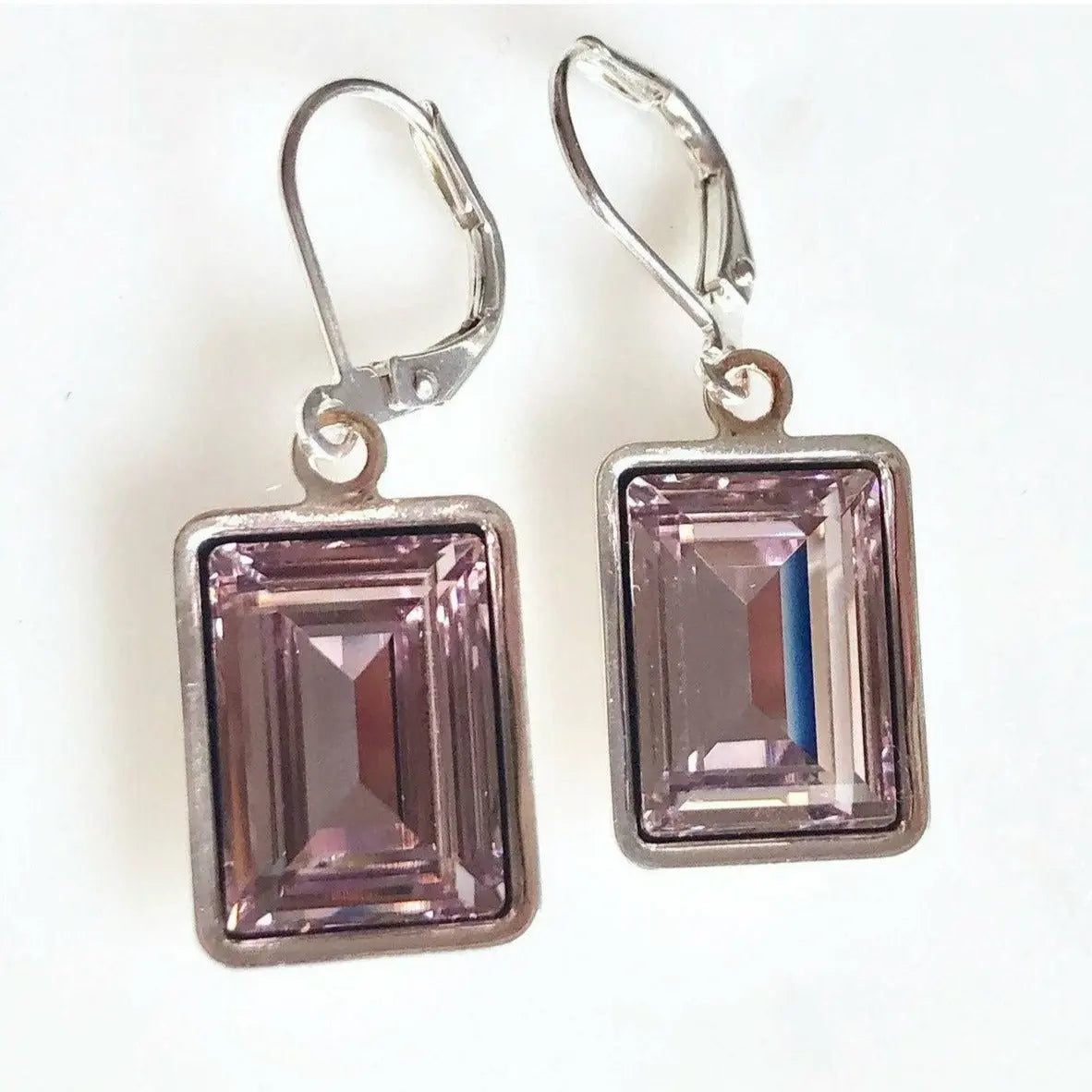 Light amethyst crystal earrings LoveYourBling