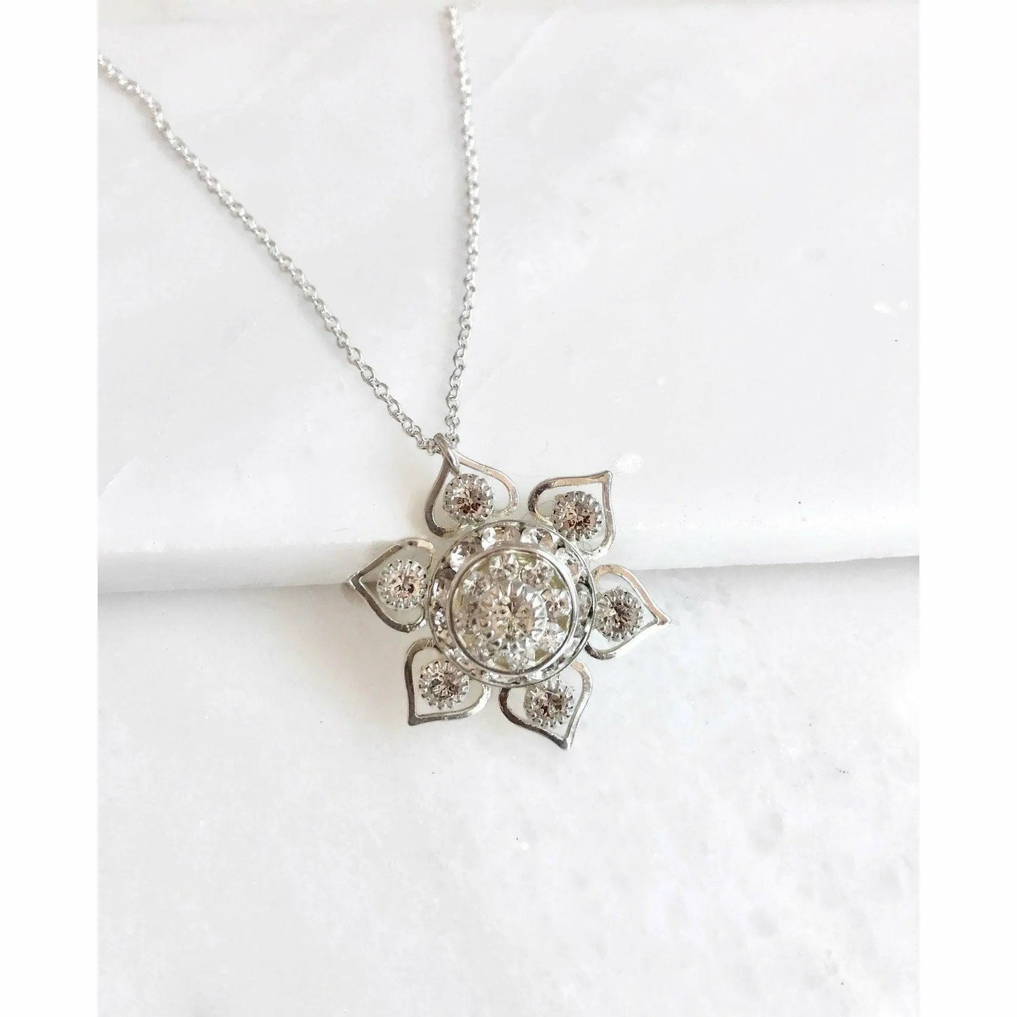 Crystal snowflake necklaces LoveYourBling