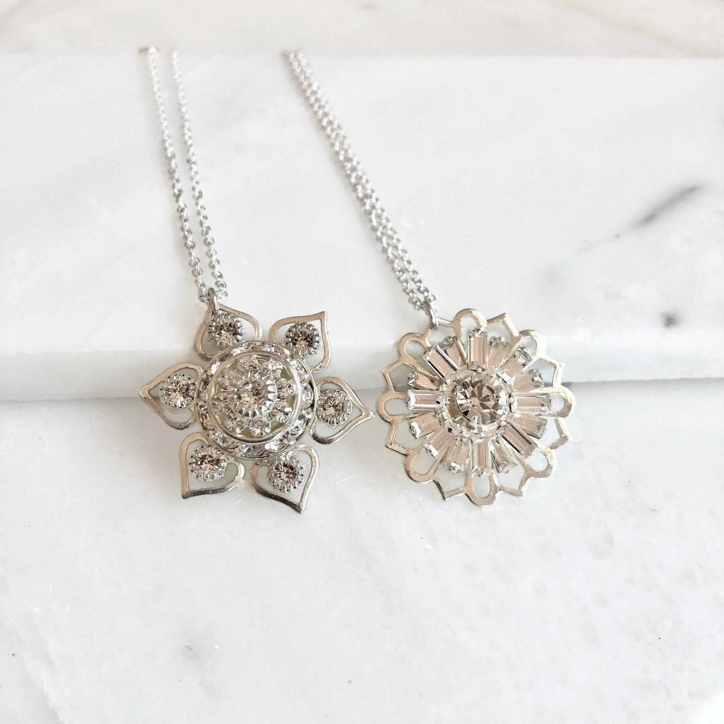 Crystal snowflake necklaces LoveYourBling