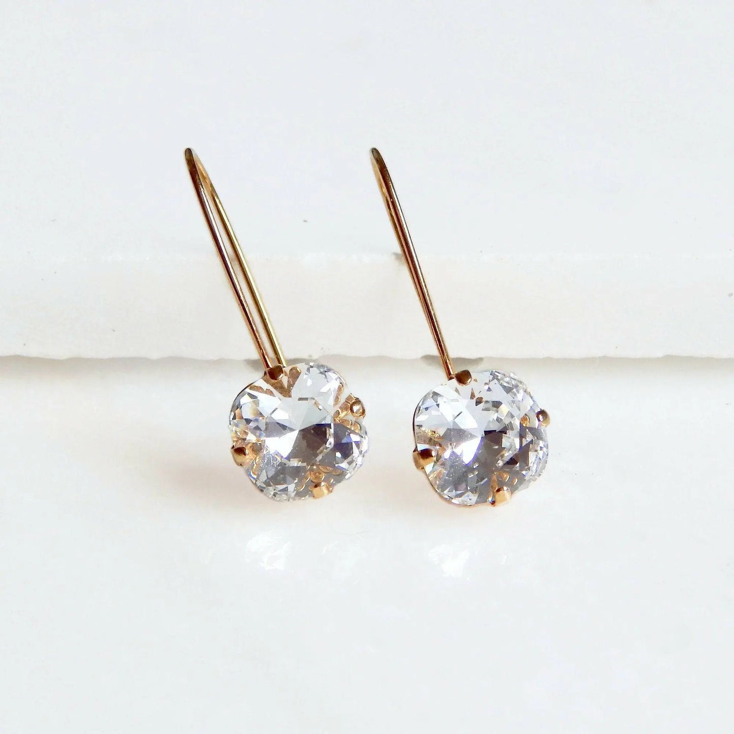 Clear crystal earrings long LoveYourBling