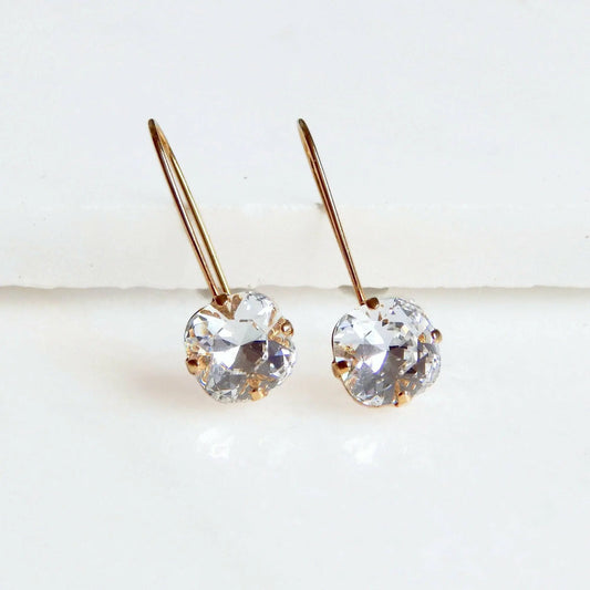 Clear crystal earrings long LoveYourBling
