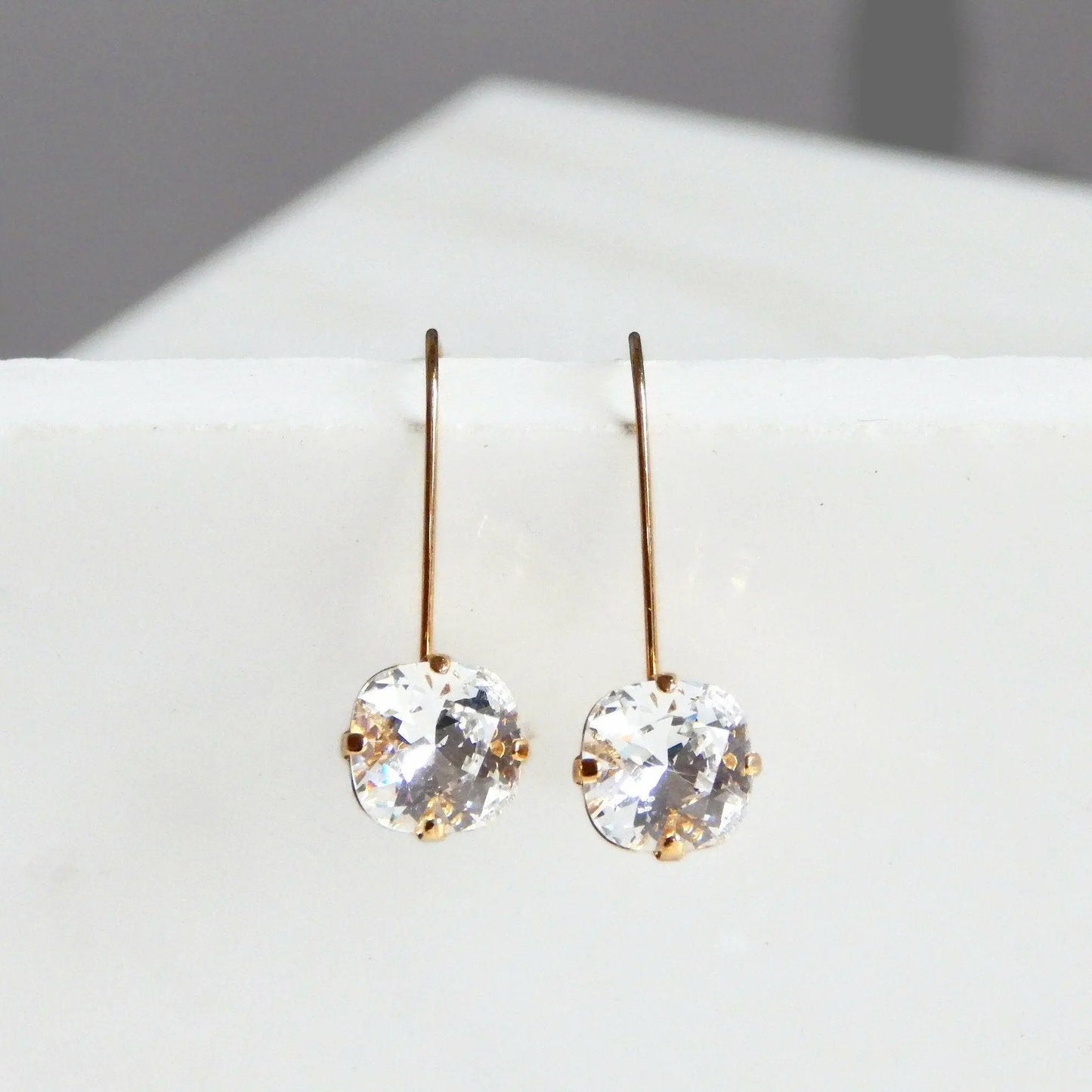 Clear crystal earrings long LoveYourBling