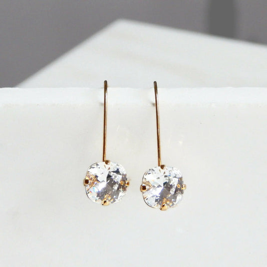 Clear crystal earrings long LoveYourBling