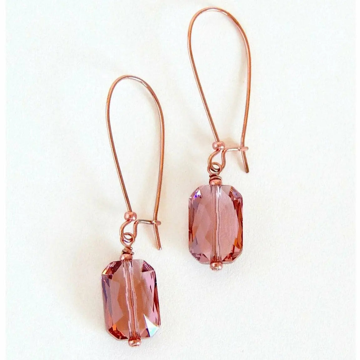 Blush pink crystal earrings LoveYourBling