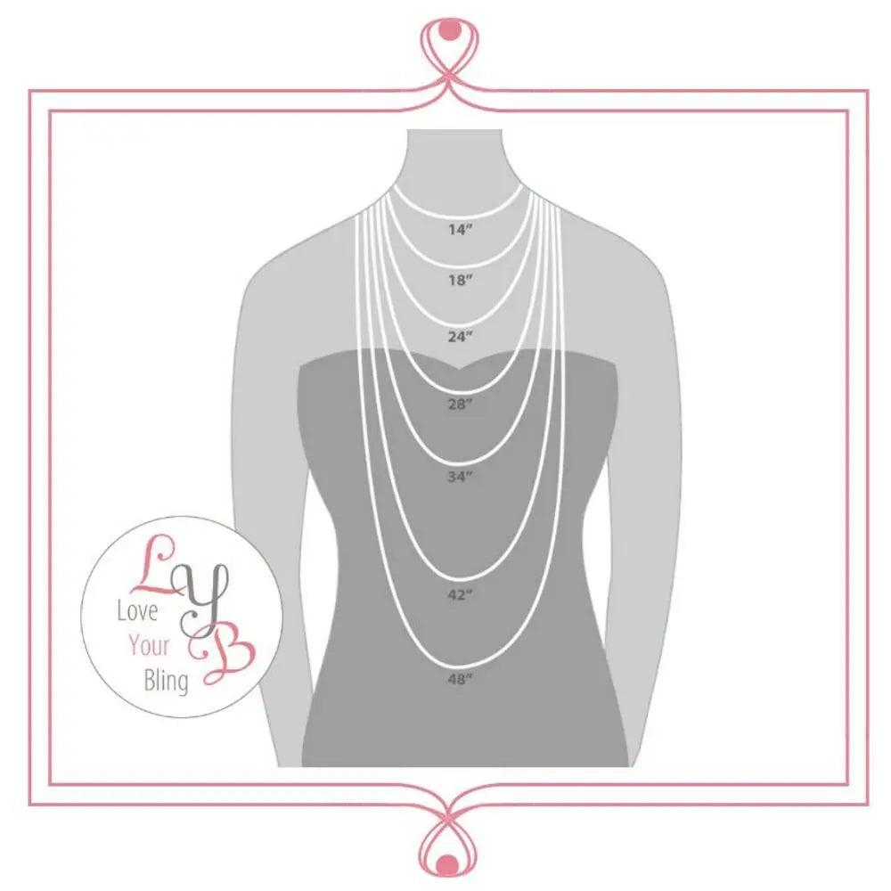 Rainbow square crystal necklace LoveYourBling