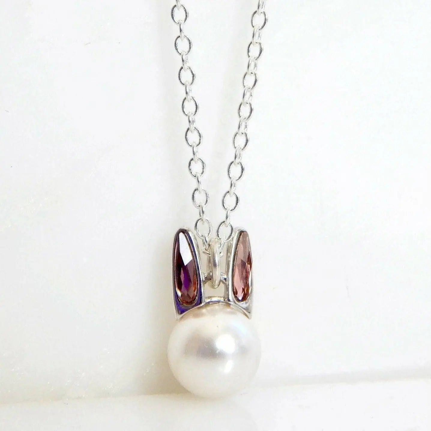 White pearl bunny with SWAROVSKI® crystals LoveYourBling