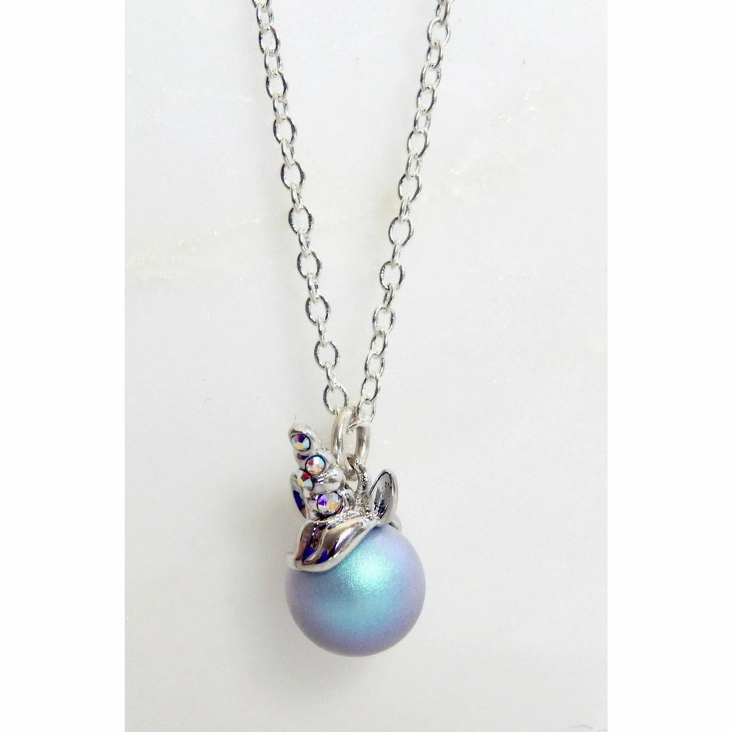 Blue unicorn pearl and crystal necklace LoveYourBling