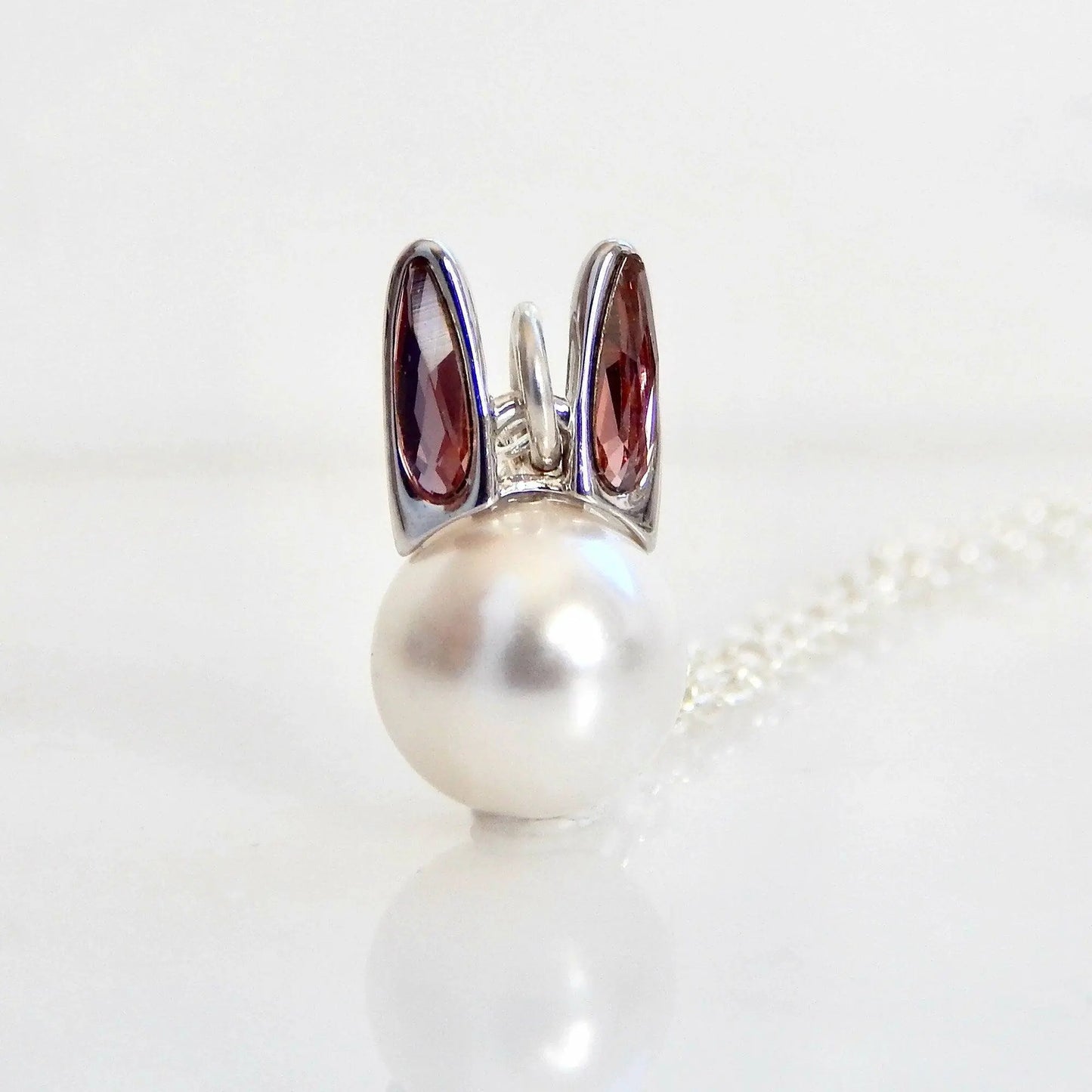 White pearl bunny with SWAROVSKI® crystals LoveYourBling