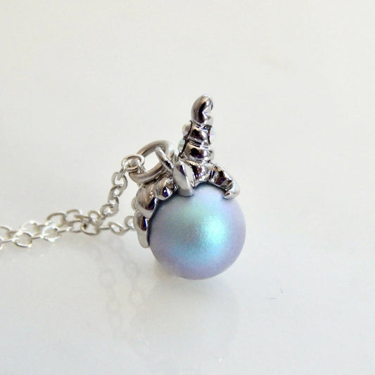 Blue unicorn pearl and crystal necklace LoveYourBling