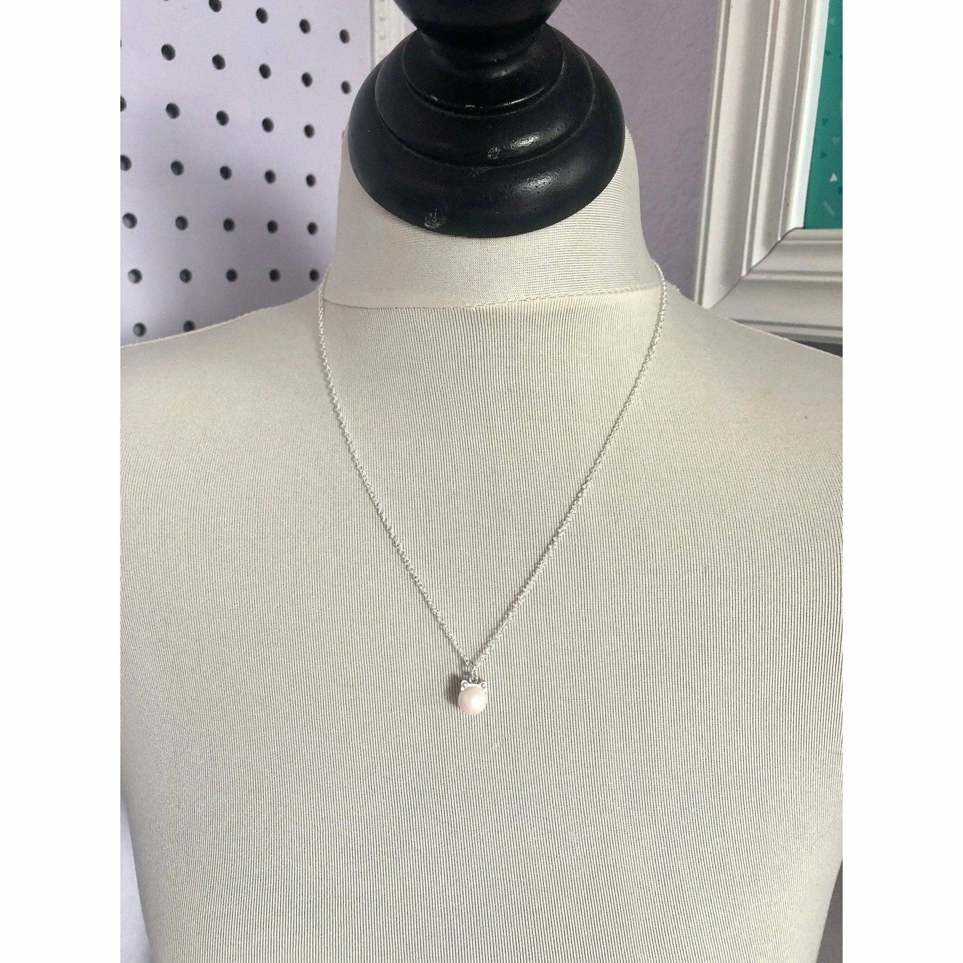 White pearl cat necklace LoveYourBling