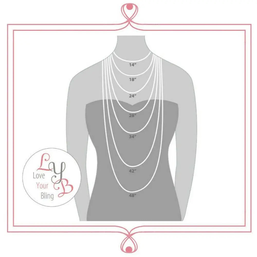 Crystal bling necklace with rainbow coating LoveYourBling