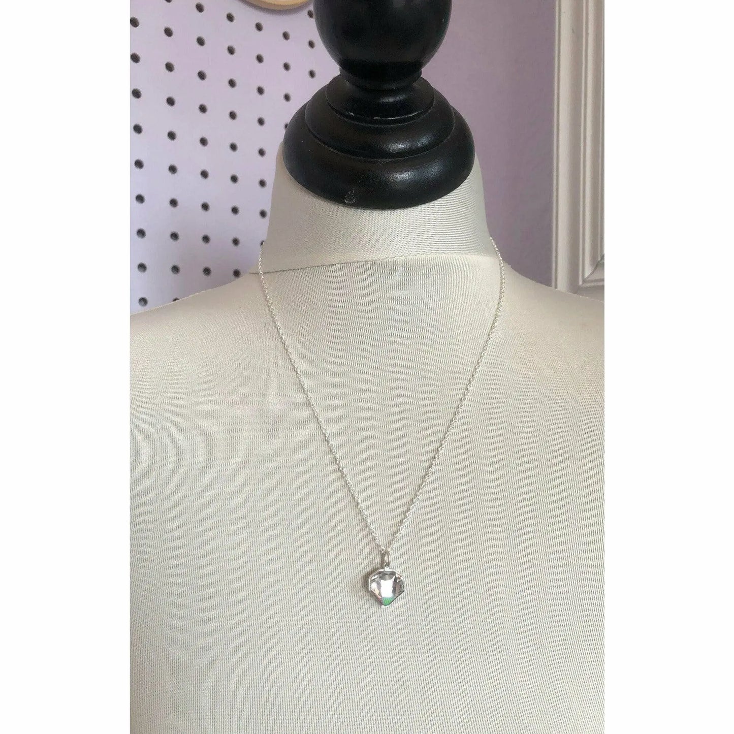 Crystal bling necklace with rainbow coating LoveYourBling